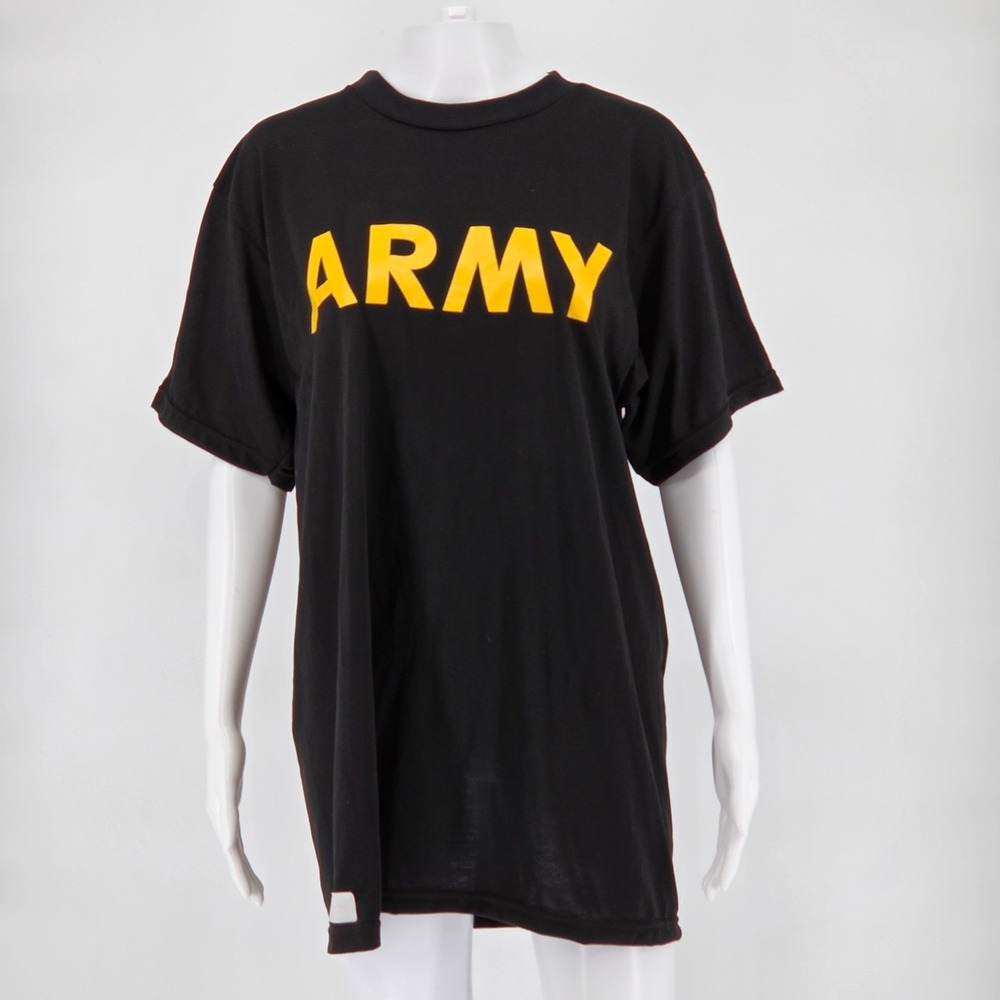 US Army Short Sleeve APFU Shirt‎ Black & Gold in Medium
